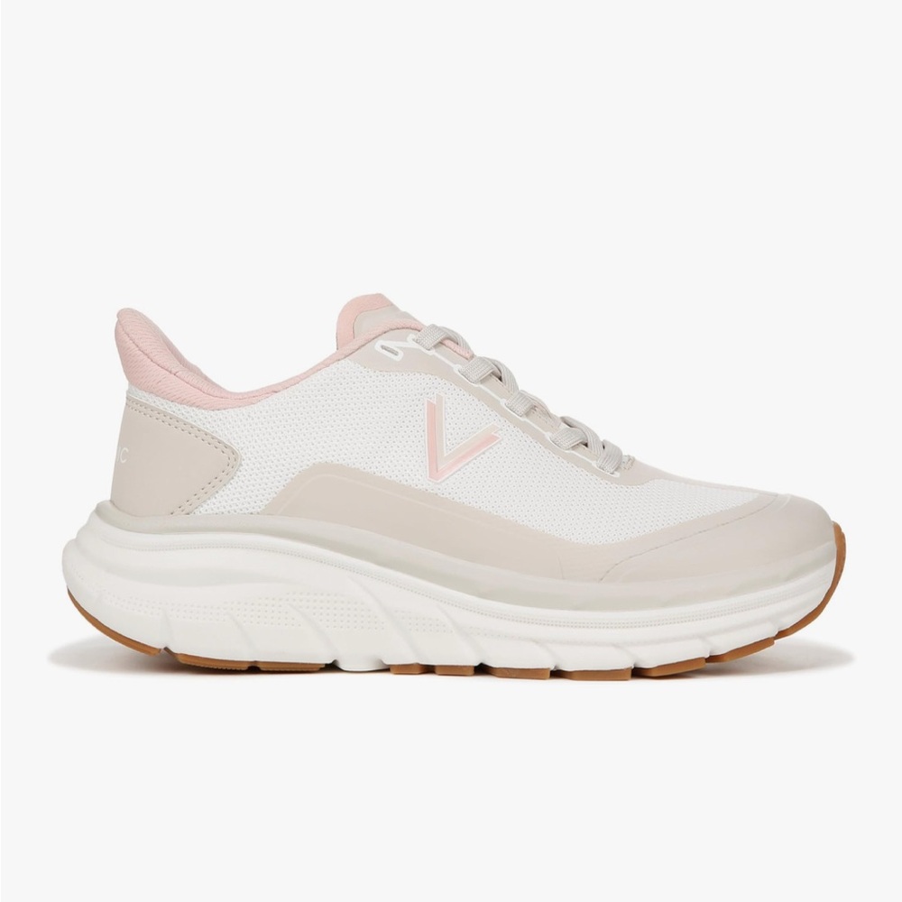 New VIONIC WALKER MAX WOMENS Cream & Pink Combo Sz 11